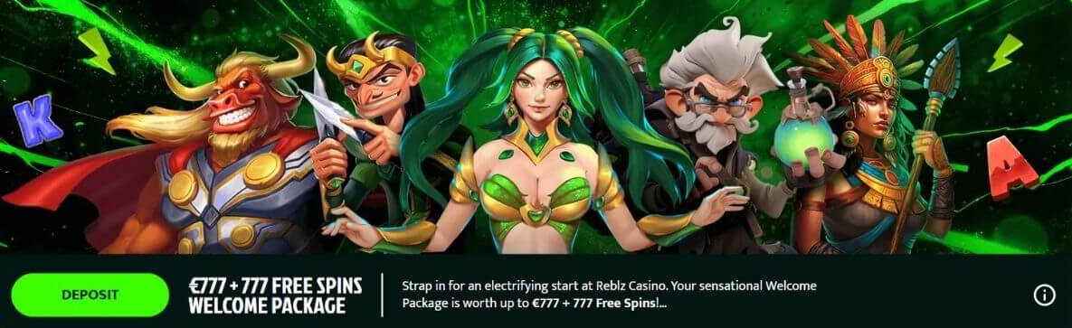 Reblz Casino Welcmone Package Bonus